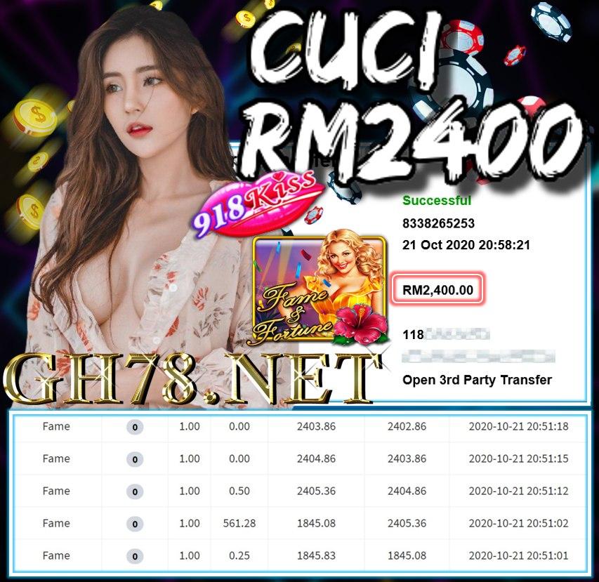 MEMBER MAIN 918KISS CUCI RM2400