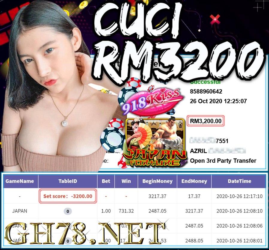 MEMBER MAIN 918KISS CUCI RM3200