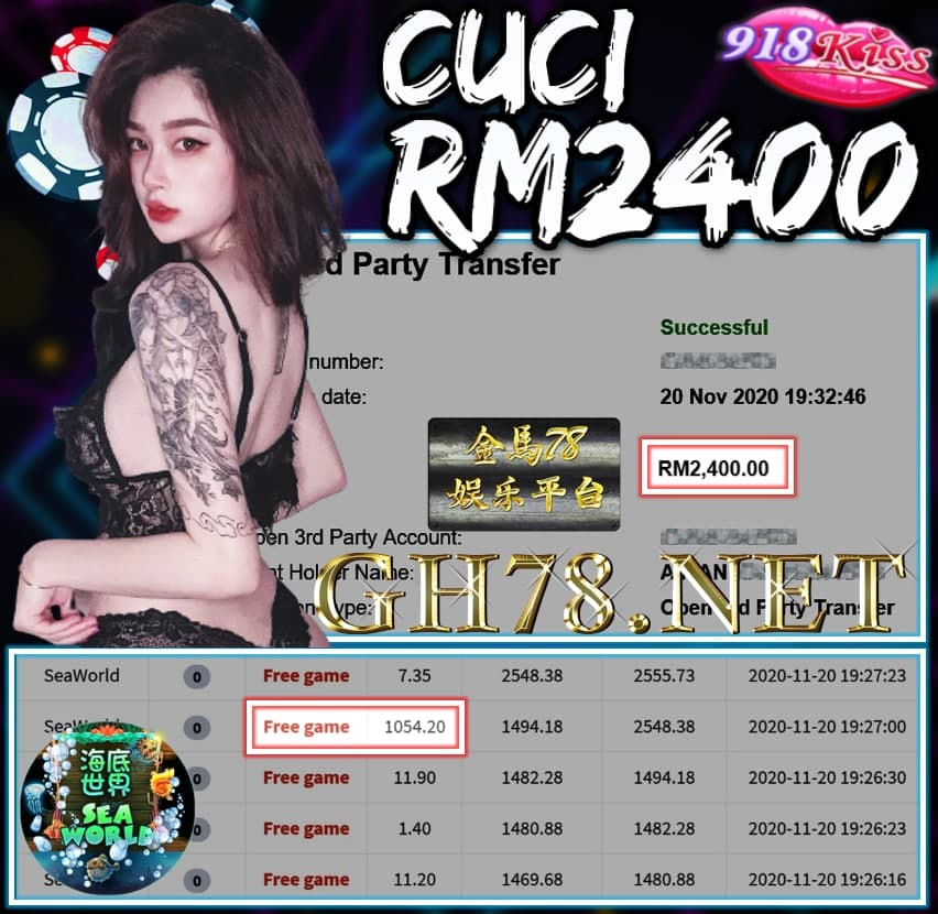 MEMBER MAIN 918KISS CUCI RM2400 !!!